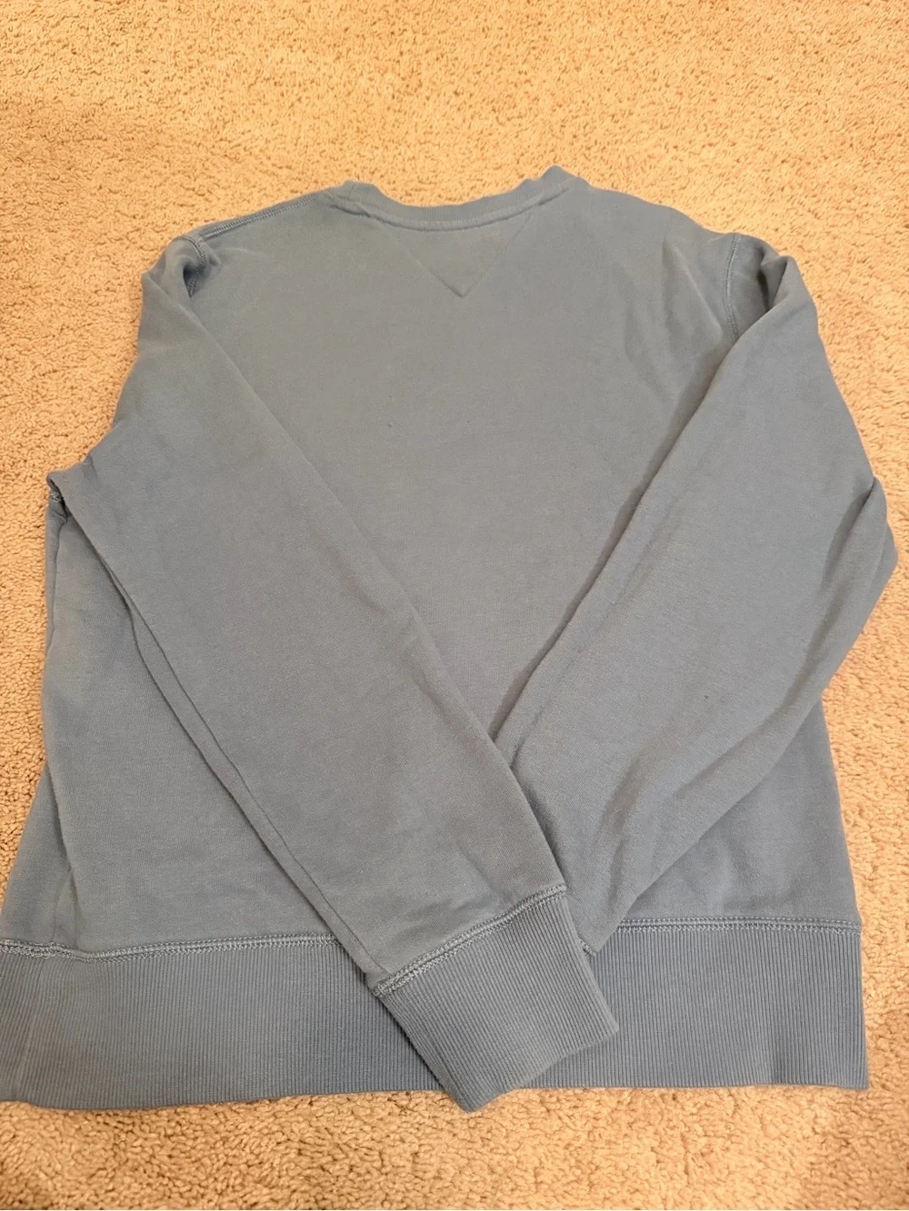 Tommy Hilfiger Men's Dusty Blue Fleece-Lined Crewneck Sweater